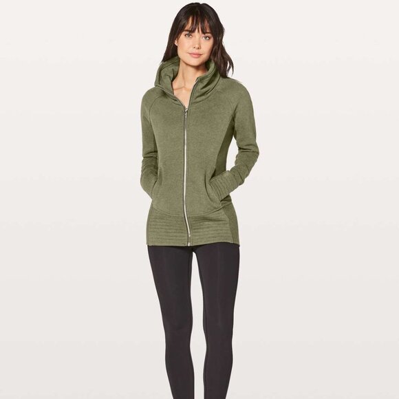 Lululemon Radiant Jacket II Heathered Fatigue Green Size 6 - Picture 1 of 6